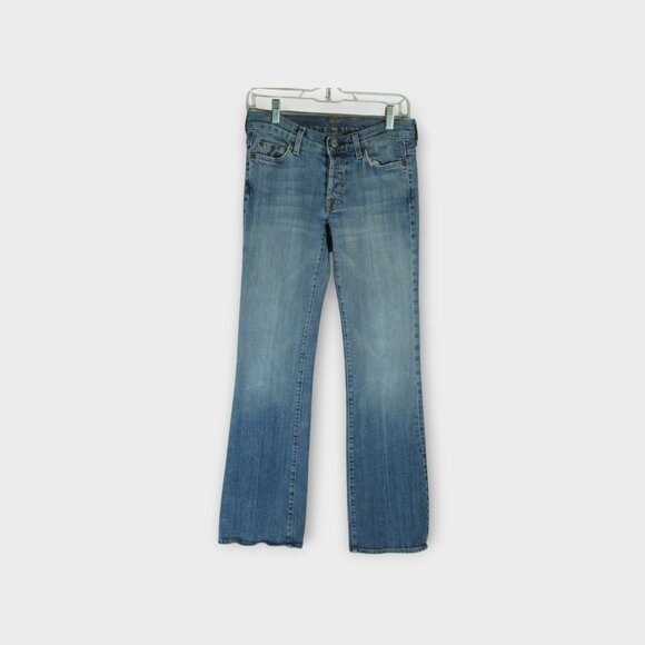 7 For All Mankind Light Blue Boot Cut Jeans - Picture 1 of 14